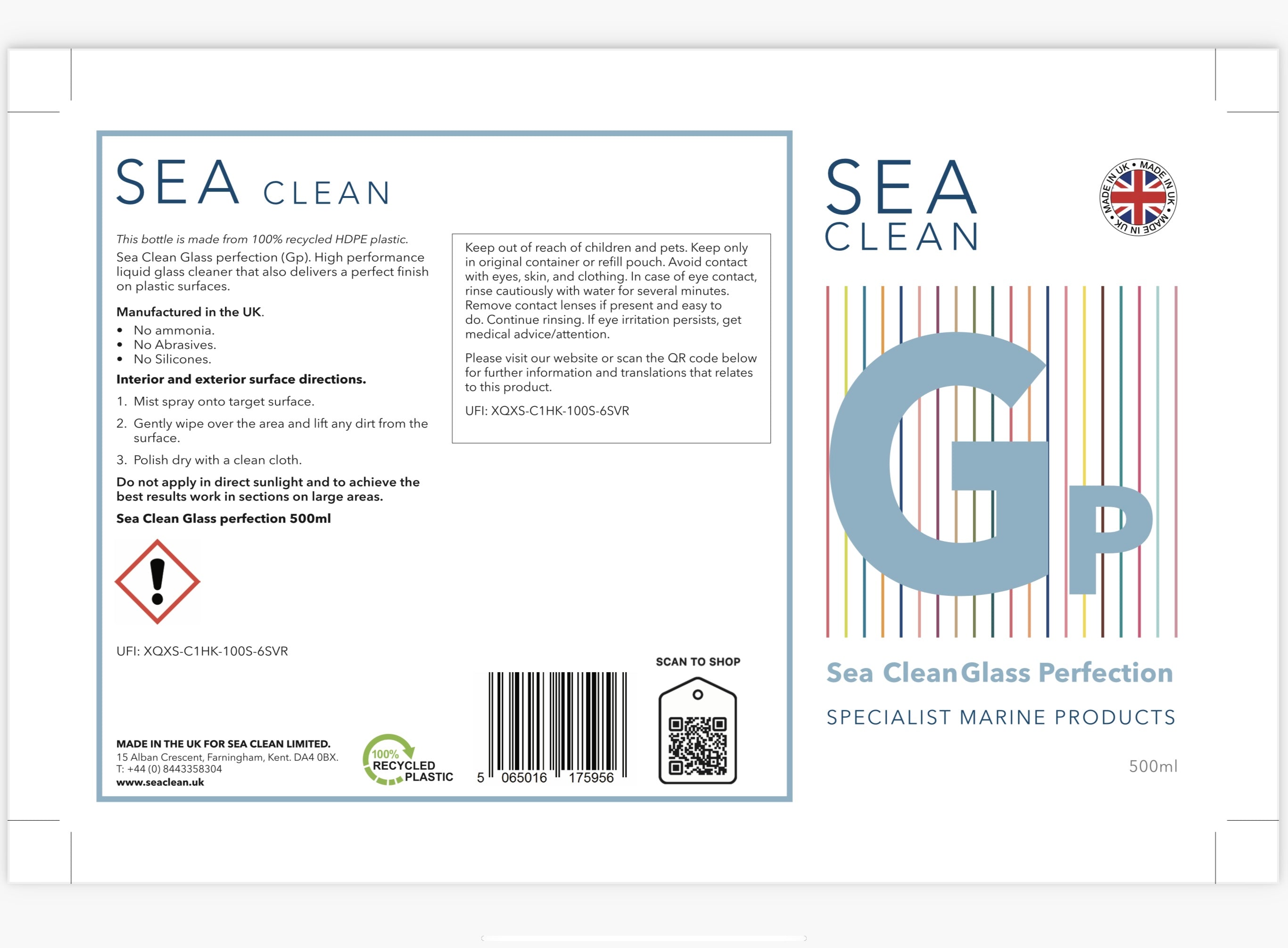 Sea clean’s Eco-friendly Glass perfection (GP)